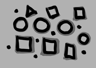 Abstract image for printing. Picture for modern interiors. The picture is painted by hand on a tablet. © neurostructure
