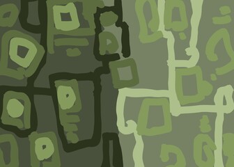 Abstract image for printing. Picture for modern interiors. The picture is painted by hand on a tablet. © neurostructure