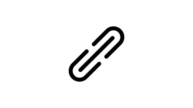 Link internet outline icon looping animation, chain connection symbol motion graphic for business, technology and web presentation design