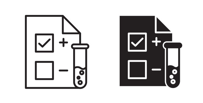 Test icon flat outline in black