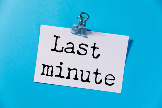 Last minute text on paper