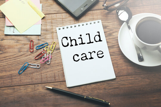 Child care text on paper