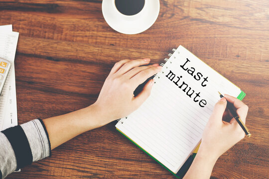 Last minute text on paper