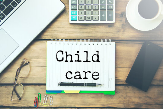 Child care text on paper