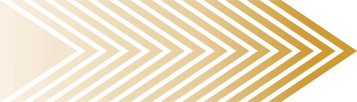 Golden arrow graphic pointing right with decreasing opacity to the left. It suggests direction, progress, and focus