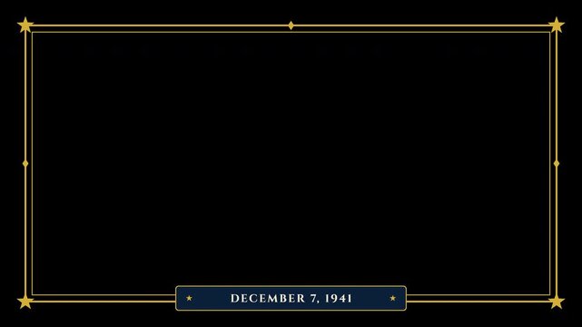 Gold Memorial Photo Frame Overlay With December 7, 1941 Caption