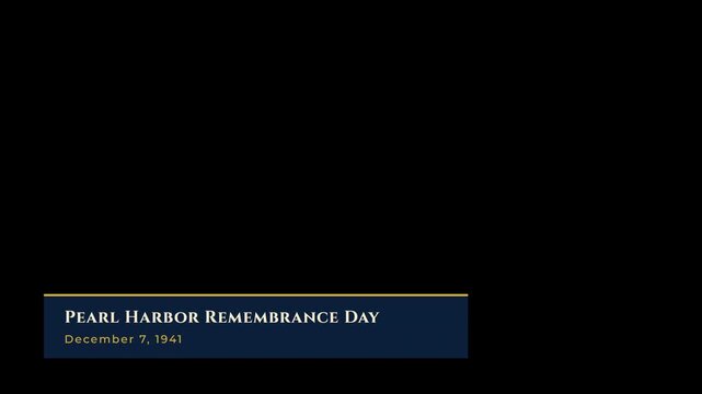 Pearl Harbor Remembrance Day Lower Third Title With Alpha Channel