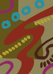 Abstract image for printing. Picture for modern interiors. The picture is painted by hand on a tablet. © neurostructure
