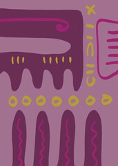 Abstract image for printing. Picture for modern interiors. The picture is painted by hand on a tablet. © neurostructure