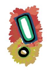 Abstract image for printing. Picture for modern interiors. The picture is painted by hand on a tablet. © neurostructure