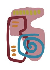 Abstract image for printing. Picture for modern interiors. The picture is painted by hand on a tablet. © neurostructure