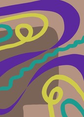 Abstract image for printing. Picture for modern interiors. The picture is painted by hand on a tablet. © neurostructure