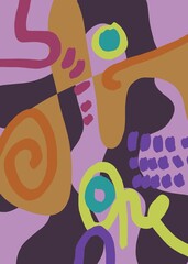 Abstract image for printing. Picture for modern interiors. The picture is painted by hand on a tablet. © neurostructure