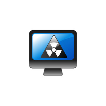 Radiation Hazard Warning on Computer Scree