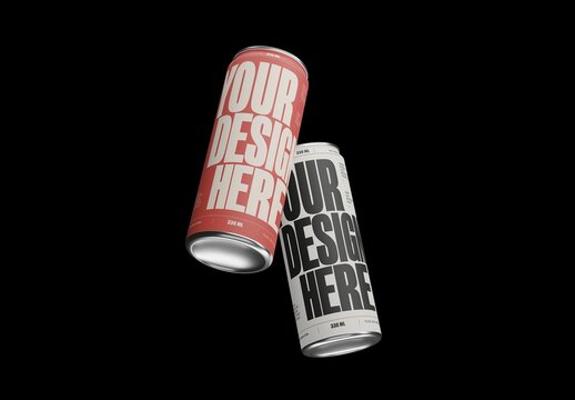 Floating Duo 330ml Can Mockup
