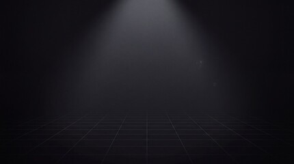 Obraz premium Dark Minimalist Studio Stage with Spotlight.