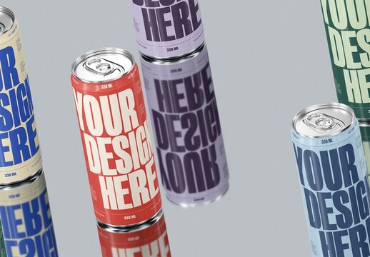 Mirror Composition 330ml Can Mockup