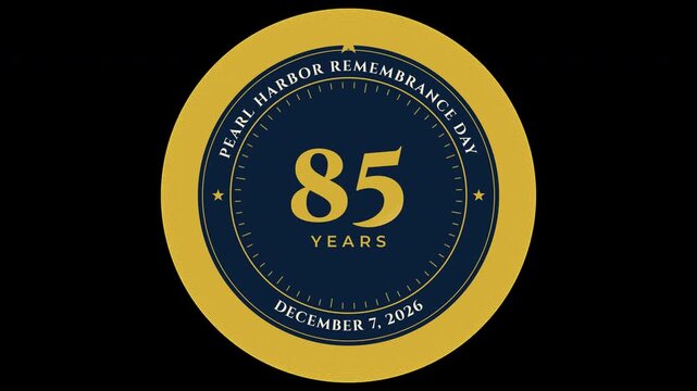 Pearl Harbor 85th Anniversary Remembrance Seal With Alpha Channel