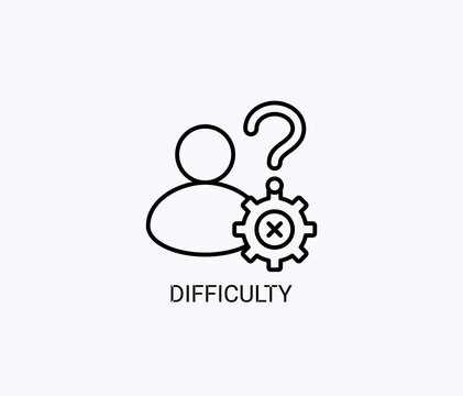 Difficulty Icon Or Logo Isolated Illustration