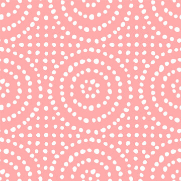Vector seamless pattern with hand drawn dots. Cute design for textile, backgrounds, wallpaper, wrapping paper, digital prints.