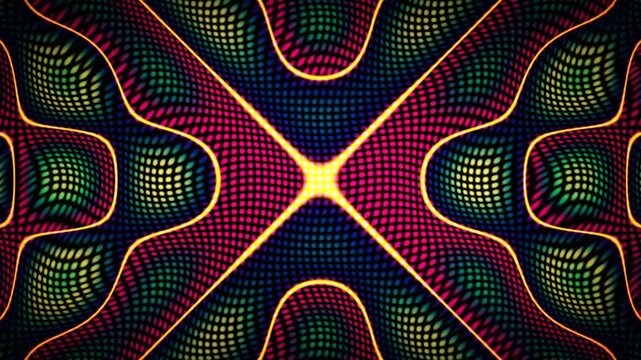 A dynamic motion background simulating acoustic Chladni plate resonance