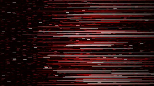 Crimson Red Critical System Failure Glitch With Horizontal Pixel Sorting Sweep