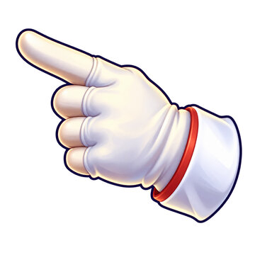 Finger pointer hand for UI mobile games