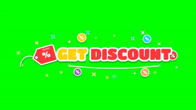 Get discount animated graphic with price tags on green screen