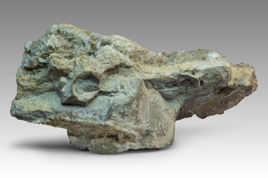 Quartz druse specimen with unique formation on a neutral background