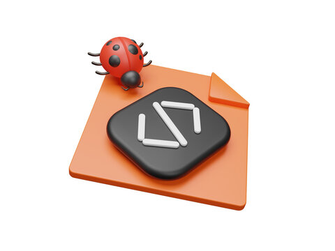 Web development , SEO, coding and programming icon isolated on transparent background, technology computer design, Java web development html concept. Technology process of Software. 3d rendering