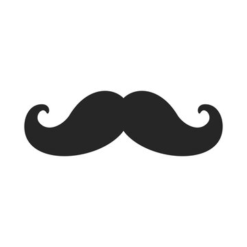 Elegant black vintage mustache vector illustration for men s fashion and Movember awareness campaigns