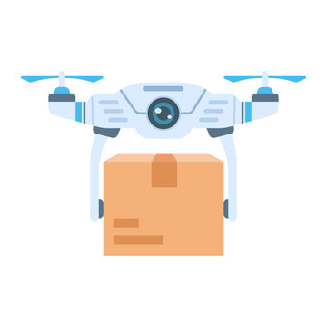 Efficient automated drone technology delivering a package for fast, convenient e commerce services