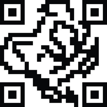 QR code icon. scanning data identification symbols