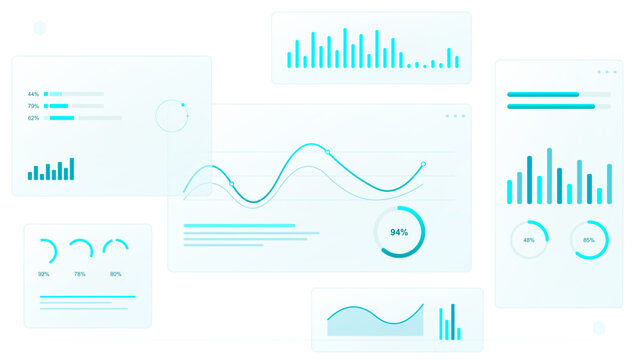 Analytics dashboard UI UX interface vector design for business website and mobile app interface