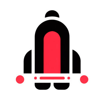 Modern rocket launch icon, space travel and startup concept vector illustration.