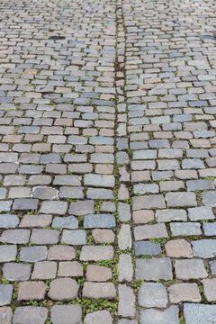 European style cobblestone street texture