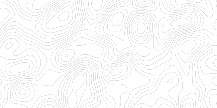 Topographic outline map. Geographic mountain relief. Contour maps. white spiral minimal line background, Topographic contour lines vector map paper pattern.