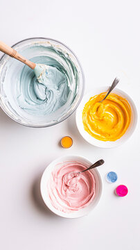 Colored white chocolate frosting
