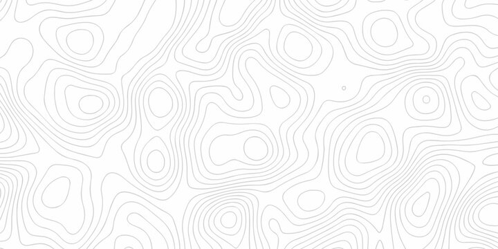 Topographic outline map. Geographic mountain relief. Contour maps. white spiral minimal line background, Topographic contour lines vector map paper pattern.
