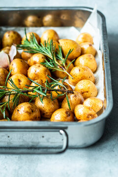 Rosemary potatoes roasted fresh from the oven