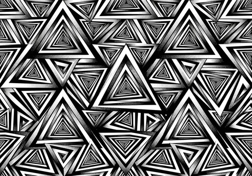 Stylish monochrome geometric triangle pattern for modern branding and