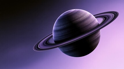 Fototapeta premium Close-up of ringed planet with its ring slipping off like a hula hoop, trying to catch it. Funny space photo for astronomy and humor blogs.
