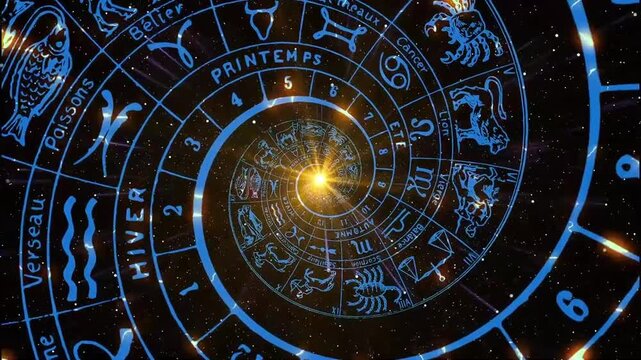 Prague Astronomical Clock at Night with Futuristic Blue Digital Geometry, Fractal Light Patterns, Space Inspired Technology, Circular Energy Design and Modern Time Concept