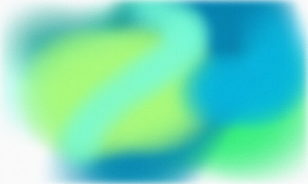 Abstract gradient background with grainy texture in green and blue