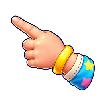 Baby finger pointer hand for UI mobile games