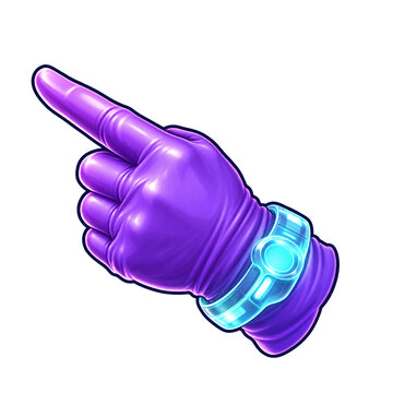 Scientist finger pointer hand for UI mobile games