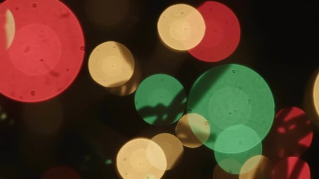 Abstract Colorful Blurred Bokeh Lights Festive Holiday Background Texture