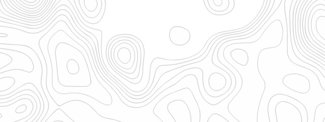 Seamless Topographic Contour Lines Background. Minimal Black and White Design with Continuous Flow. Geographic contour Map. Abstract Wavy And Curved Lines Pattern Background. © Alibuss