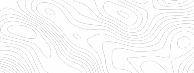 Seamless Topographic Contour Lines Background. Minimal Black and White Design with Continuous Flow. Geographic contour Map. Abstract Wavy And Curved Lines Pattern Background. © Alibuss