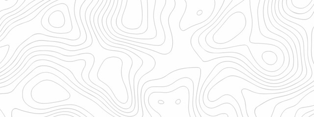 Seamless Topographic Contour Lines Background. Minimal Black and White Design with Continuous Flow. Geographic contour Map. Abstract Wavy And Curved Lines Pattern Background. © Alibuss